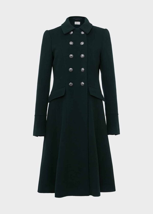 Hobbs Clarisse Wool Blend Coat Green