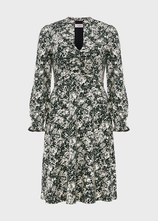 Hobbs Clemence Dress Green Cream