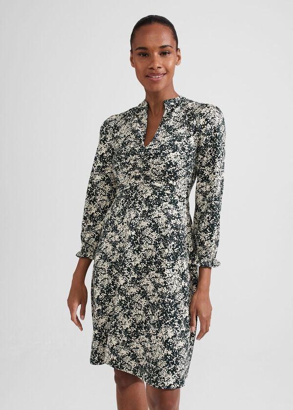hobbs Clemence Dress Green Cream