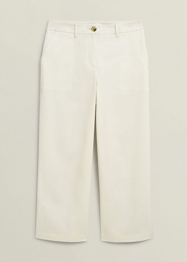 Hobbs Clemmie Cotton Trousers Milky White