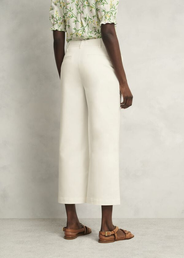 Hobbs Clemmie Cotton Trousers Milky White