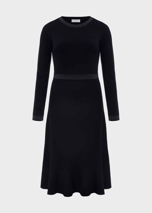 Hobbs Cleo Knitted Dress Navy