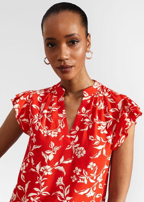 Hobbs Cleo Top Red Buttercream