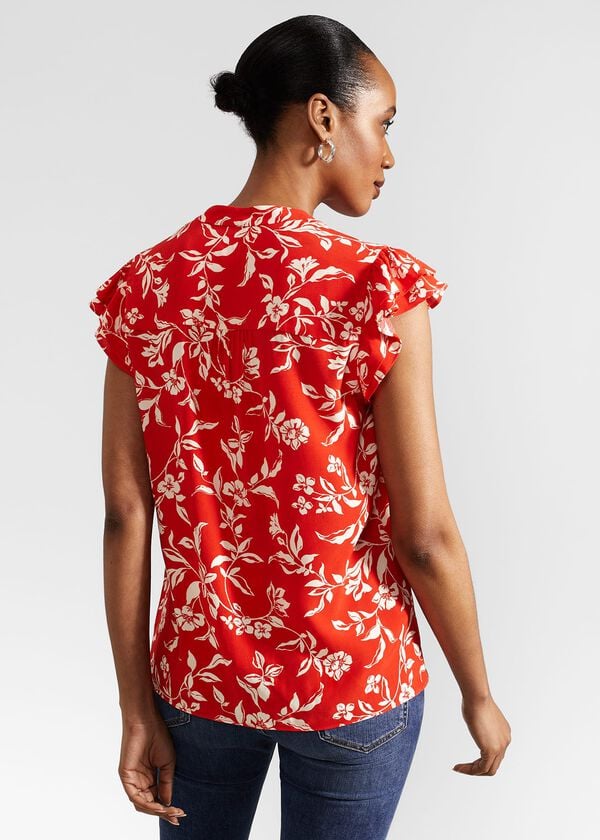 Hobbs Cleo Top Red Buttercream