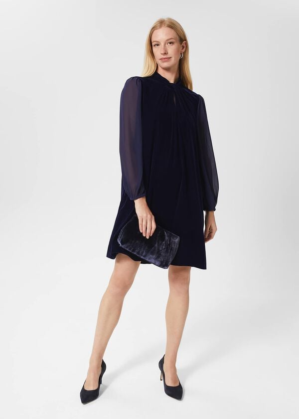 Hobbs Clifton Clutch Bag Midnight