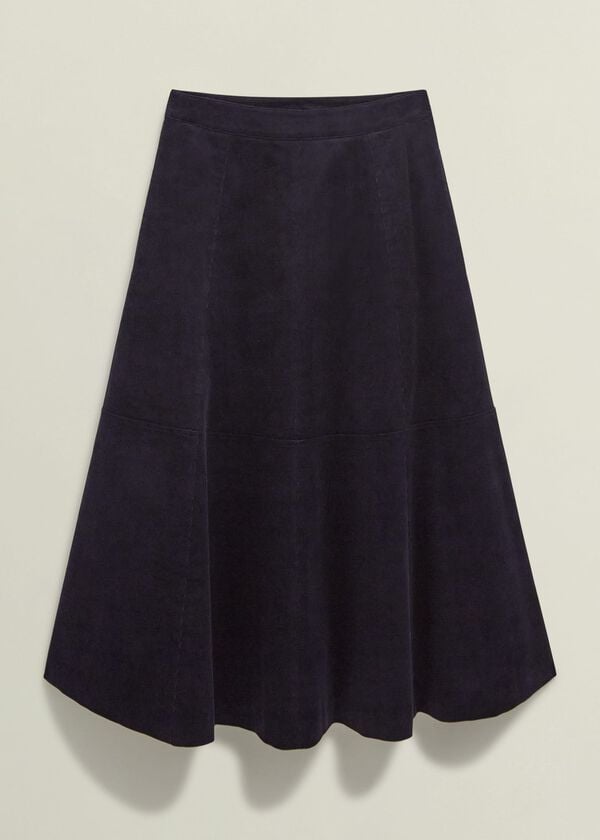 Hobbs Clifton Cord Skirt Navy