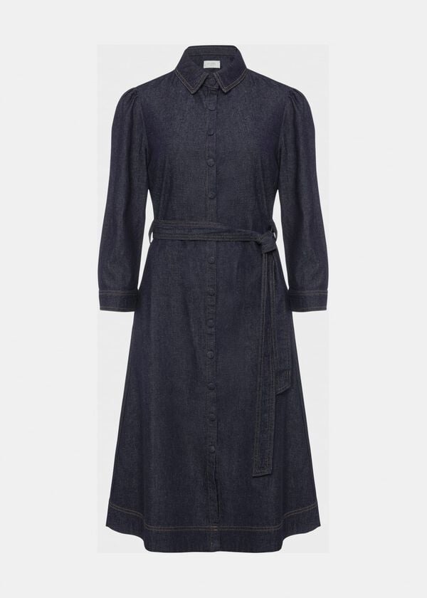 Hobbs Coco Denim Dress Indigo
