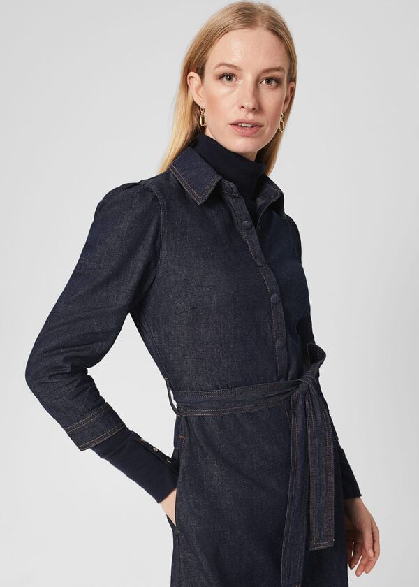 Hobbs Coco Denim Dress Indigo