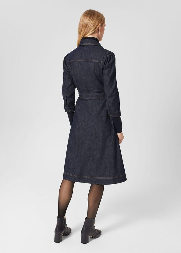 Hobbs Coco Denim Dress Indigo