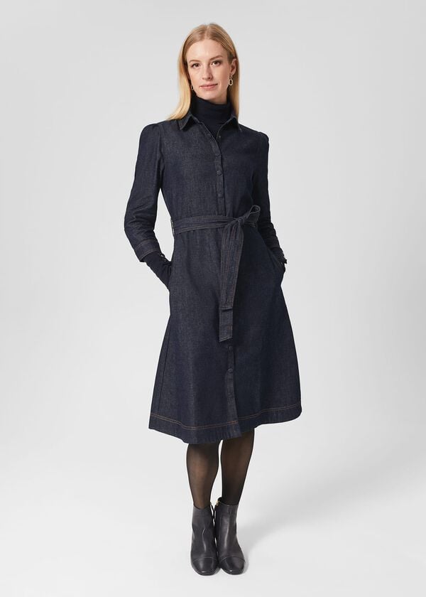 hobbs Coco Denim Dress Indigo
