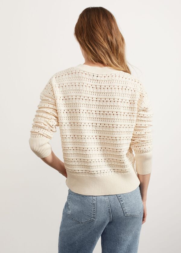 Hobbs Colemere Cotton Jumper Buttercream