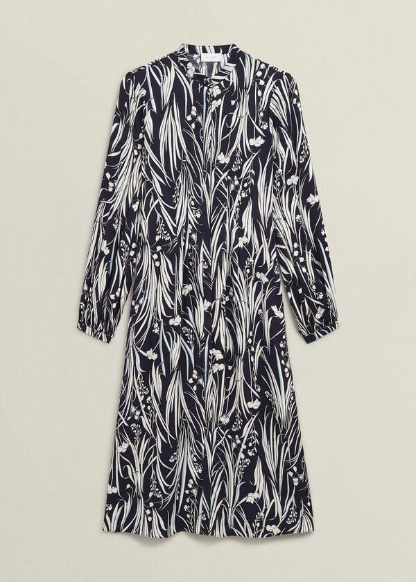 Hobbs Colette Dress Navy Ivory