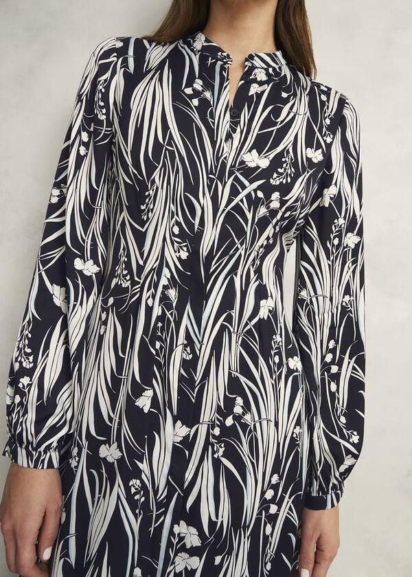 Hobbs Colette Dress Navy Ivory