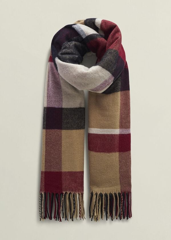 hobbs Connie Blanket Scarf Red Multi
