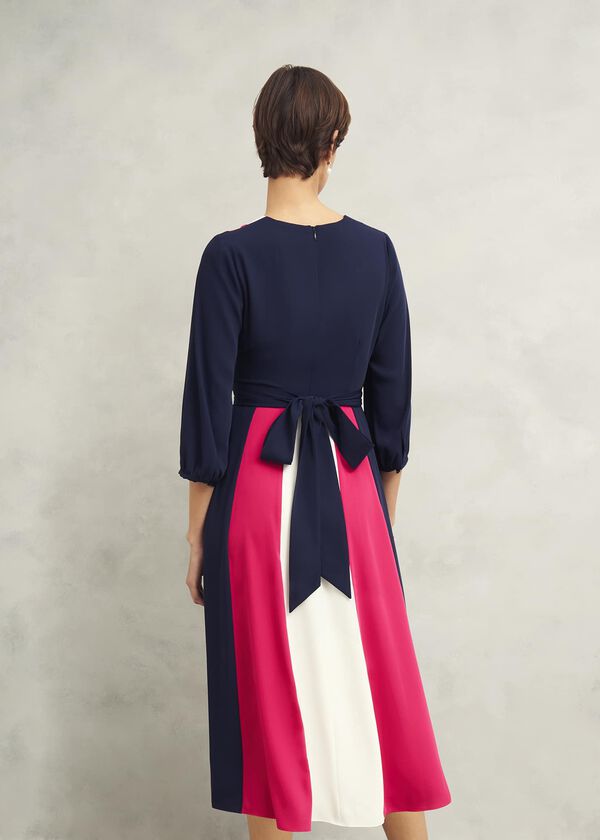 Hobbs Cora Colour Block Dress Multi