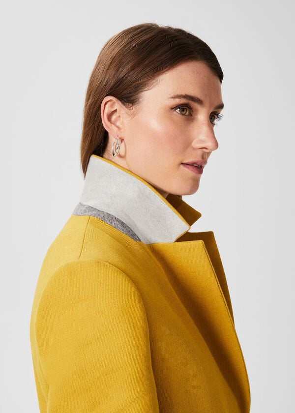 Hobbs Corina Coat With Wool Oil Yellow
