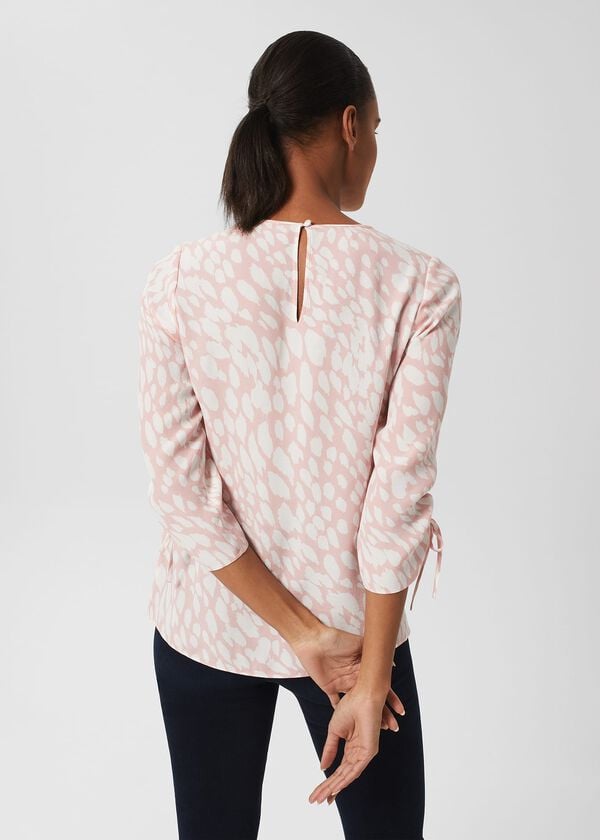 Hobbs Cosette Blouse Pink Ivory