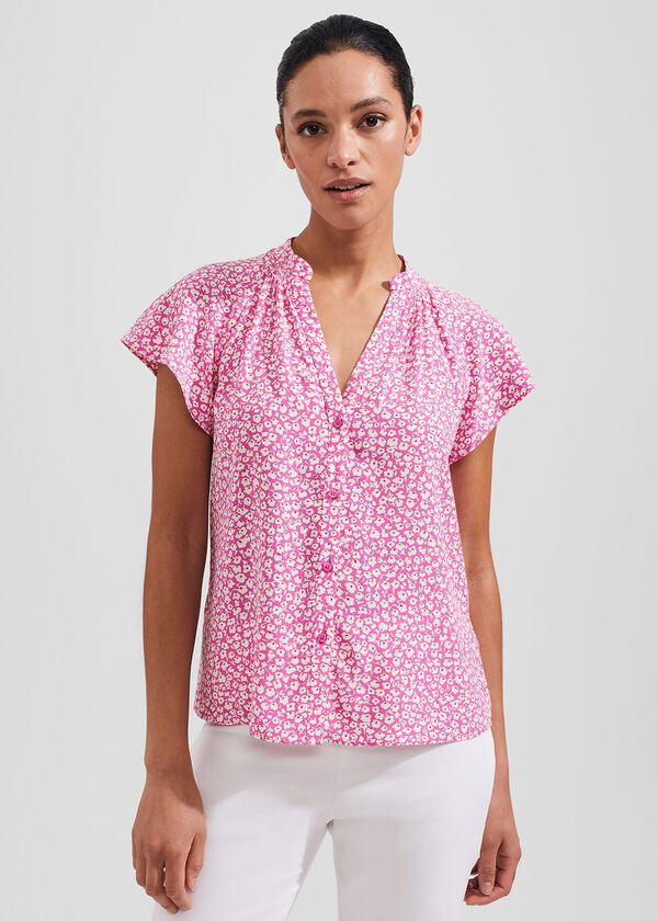 hobbs Cosima Top Fuchsia Multi