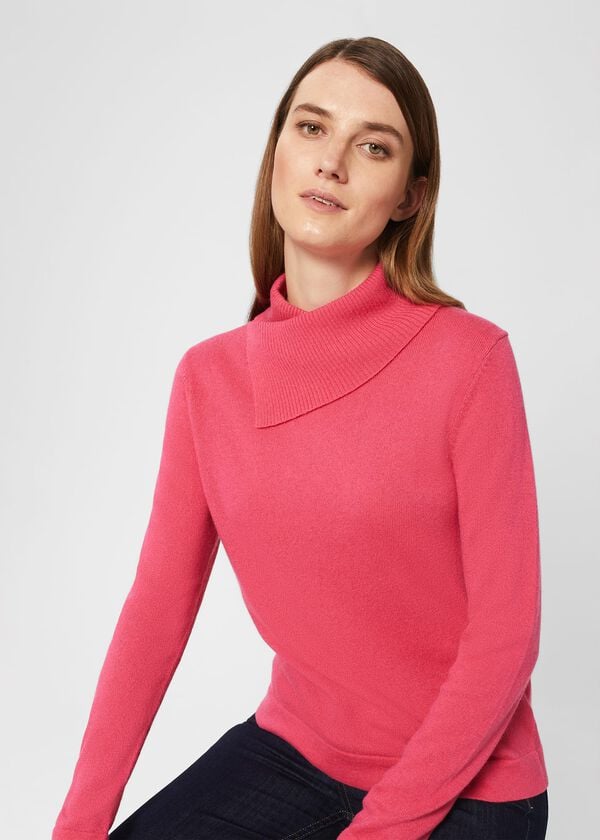 hobbs Courtney Jumper With Cashmere Azalea Pink