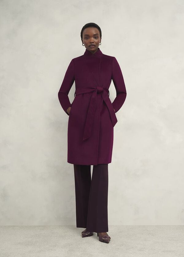 hobbs Cristie Wool Coat Warm Plum