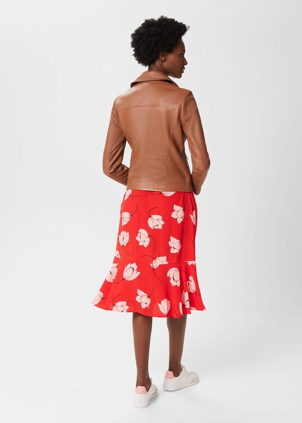 Hobbs Dakota Leather Jacket Tan