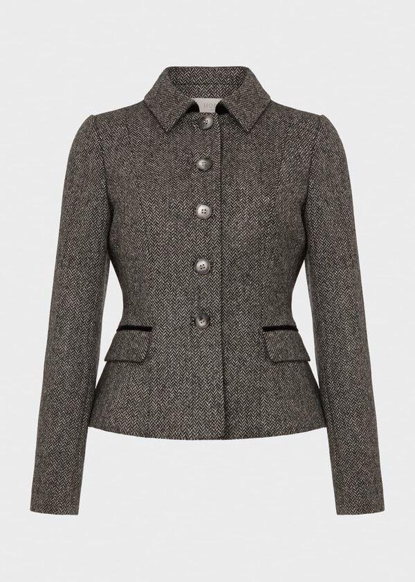 Hobbs Daniella Wool Jacket Black White