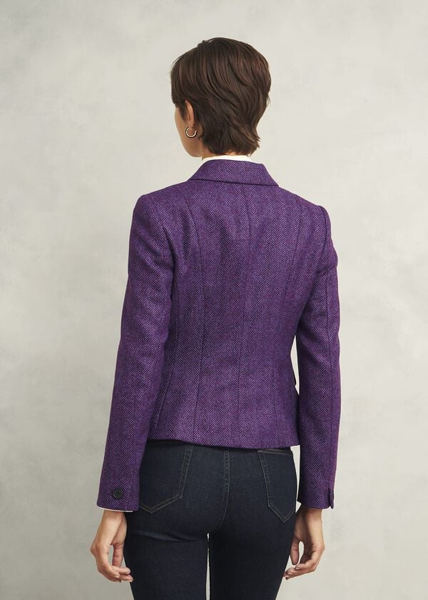 Hobbs Daniella Wool Jacket Purple Multi