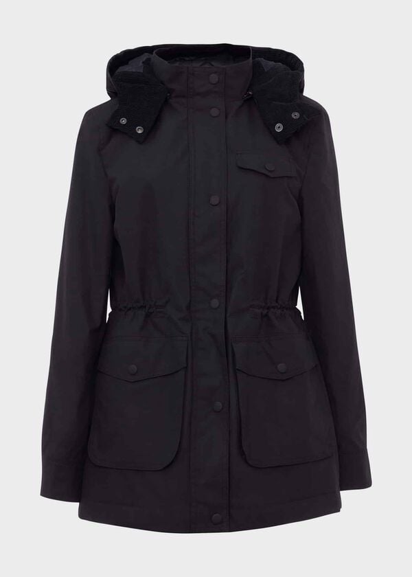 Hobbs Dannie Waxed Cotton Coat Navy
