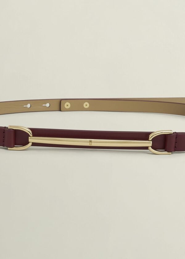 Hobbs Daphne Leather Waist Belt Beryl Red