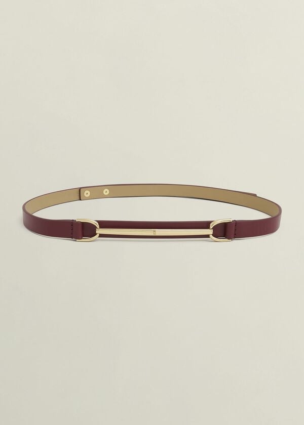 hobbs Daphne Leather Waist Belt Beryl Red