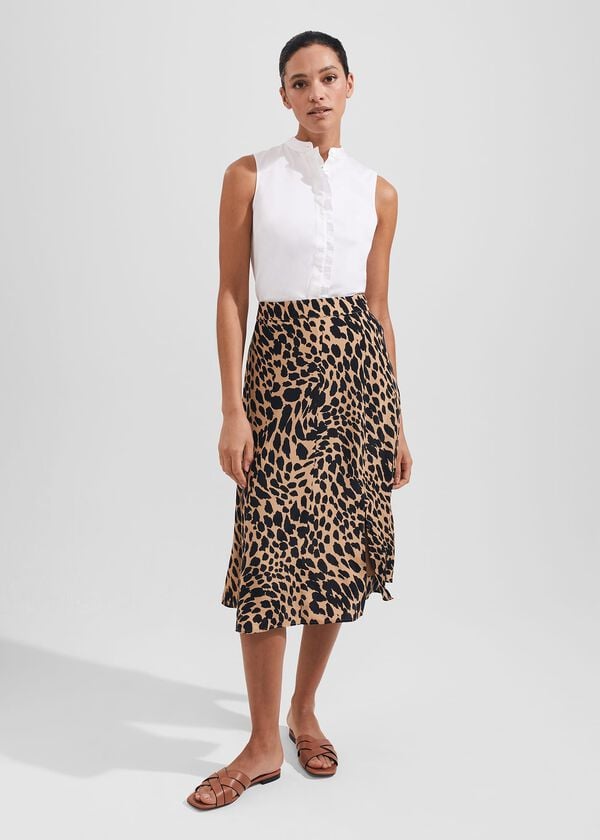 hobbs Daphne Skirt Camel Black