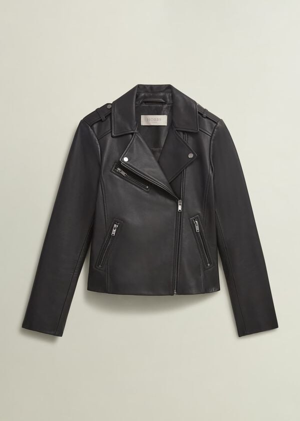 Hobbs Darby Leather Jacket Black