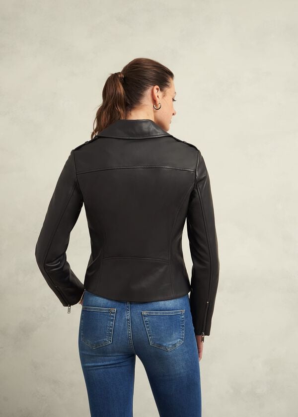 Hobbs Darby Leather Jacket Black