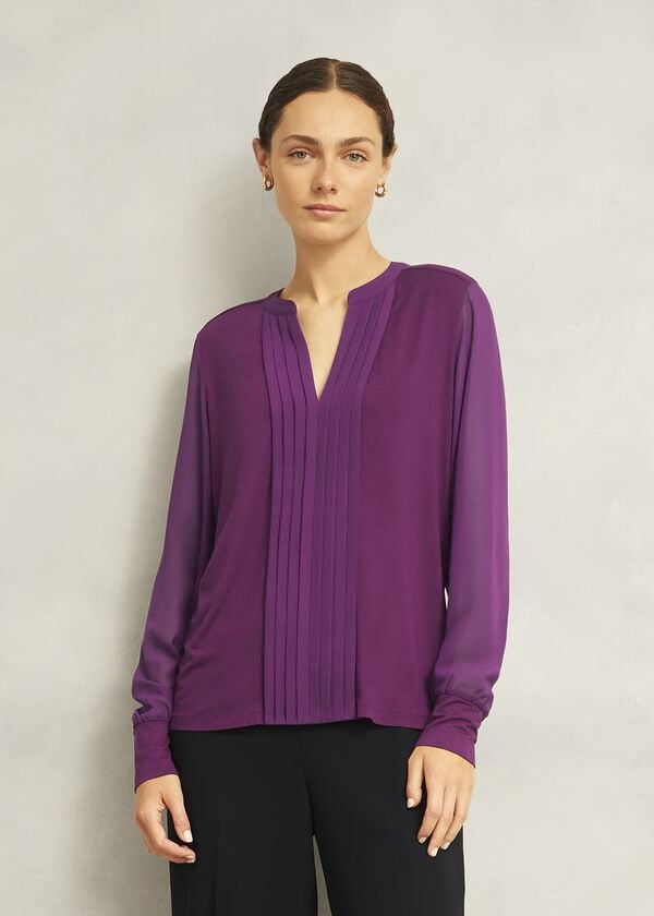 hobbs Darcy Top Vibrant Purple