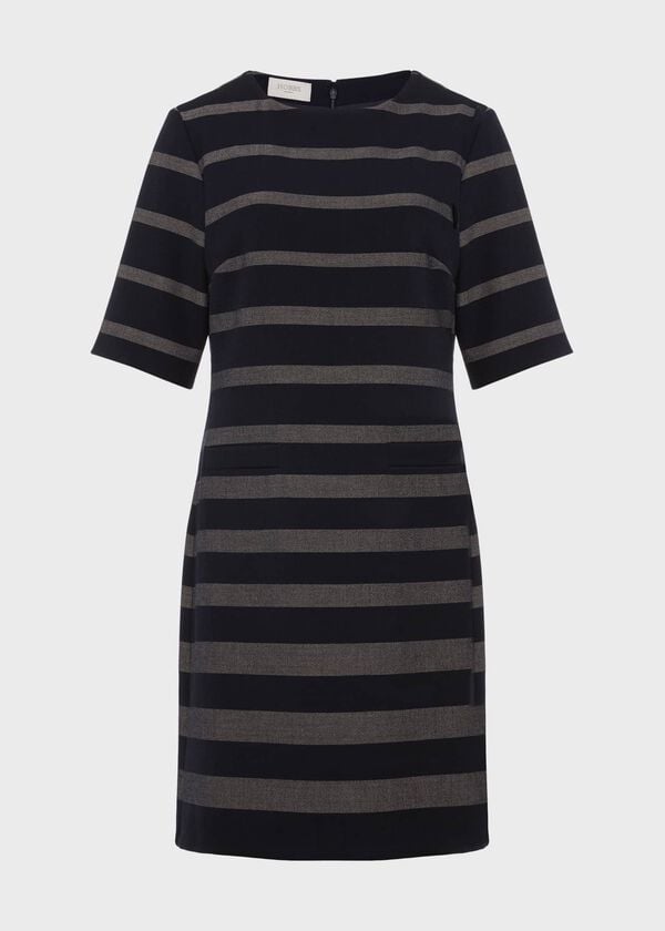 Hobbs Darla Dress Navy Camel