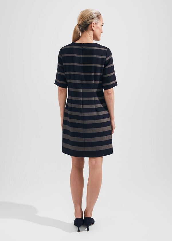 Hobbs Darla Dress Navy Camel
