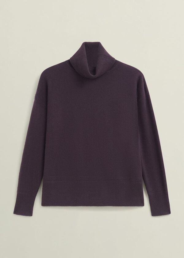 Hobbs Delora Cashmere Jumper Malbec Purple