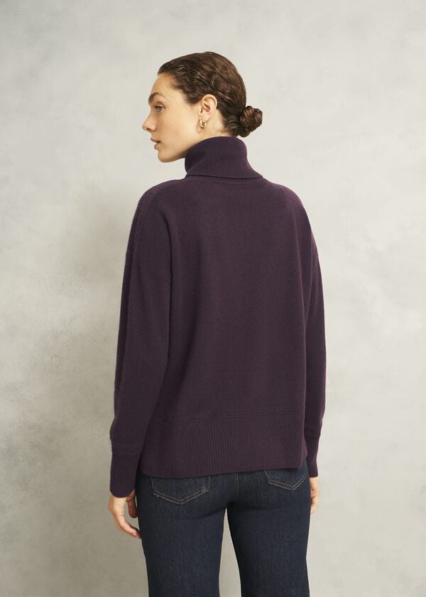 Hobbs Delora Cashmere Jumper Malbec Purple
