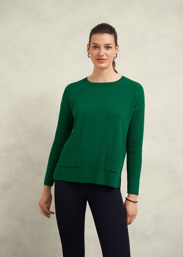 hobbs Devora Jumper With Cashmere Agate Green