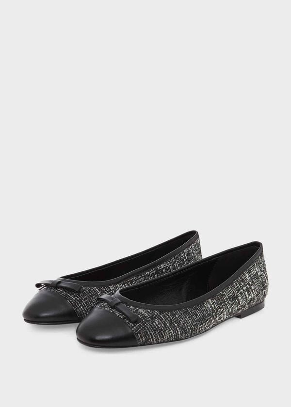 Hobbs Diana Ballerinas Black Ivory
