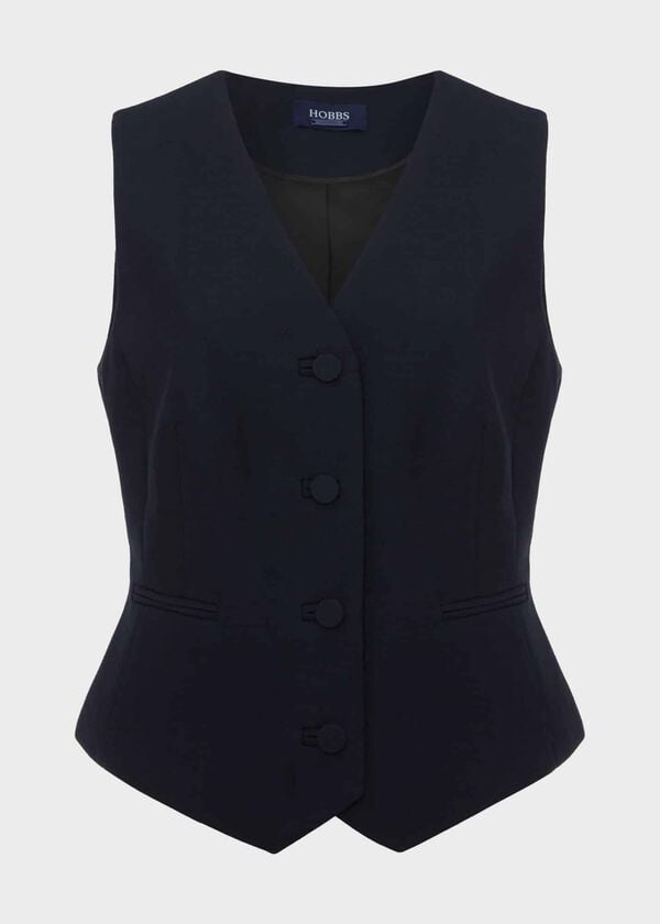 Hobbs Diana Wool Waistcoat Black