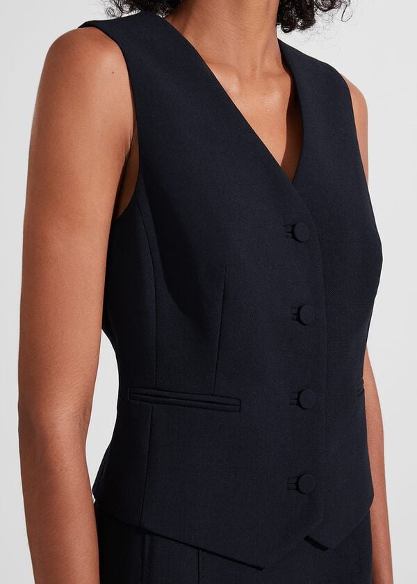 Hobbs Diana Wool Waistcoat Black