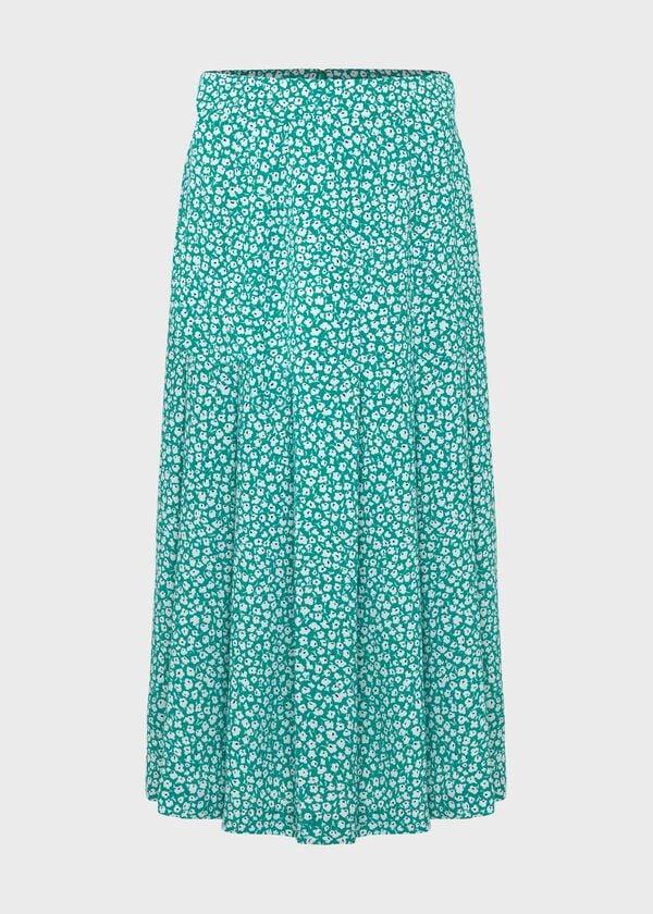Hobbs Dianne Skirt Green Multi