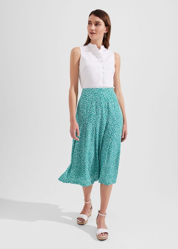 hobbs Dianne Skirt Green Multi
