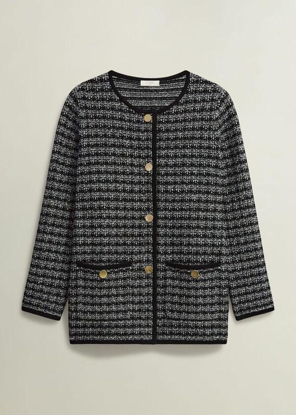 Hobbs Dita Knitted Coatigan Black Ivory