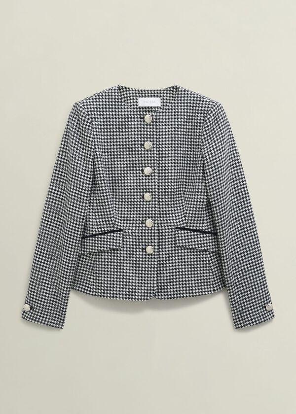Hobbs Dolly Wool Jacket Black White