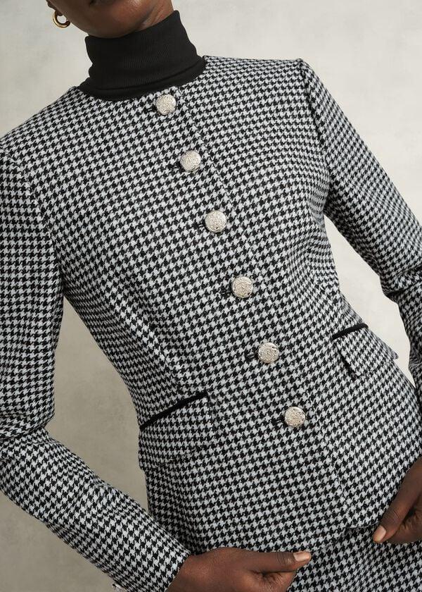 Hobbs Dolly Wool Jacket Black White