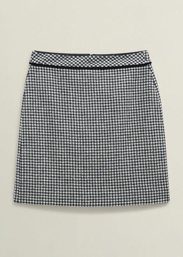 Hobbs Dolly Wool Skirt Black White