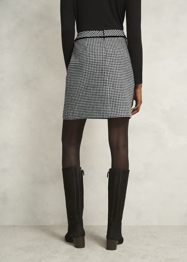 Hobbs Dolly Wool Skirt Black White