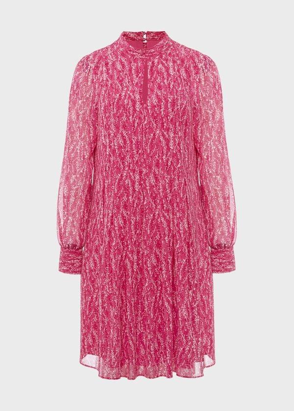 Hobbs Dominica Spot Dress Pink Multi